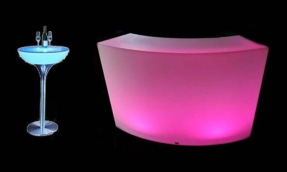 اجاره میز ال ای دی(LED) پایه استیل